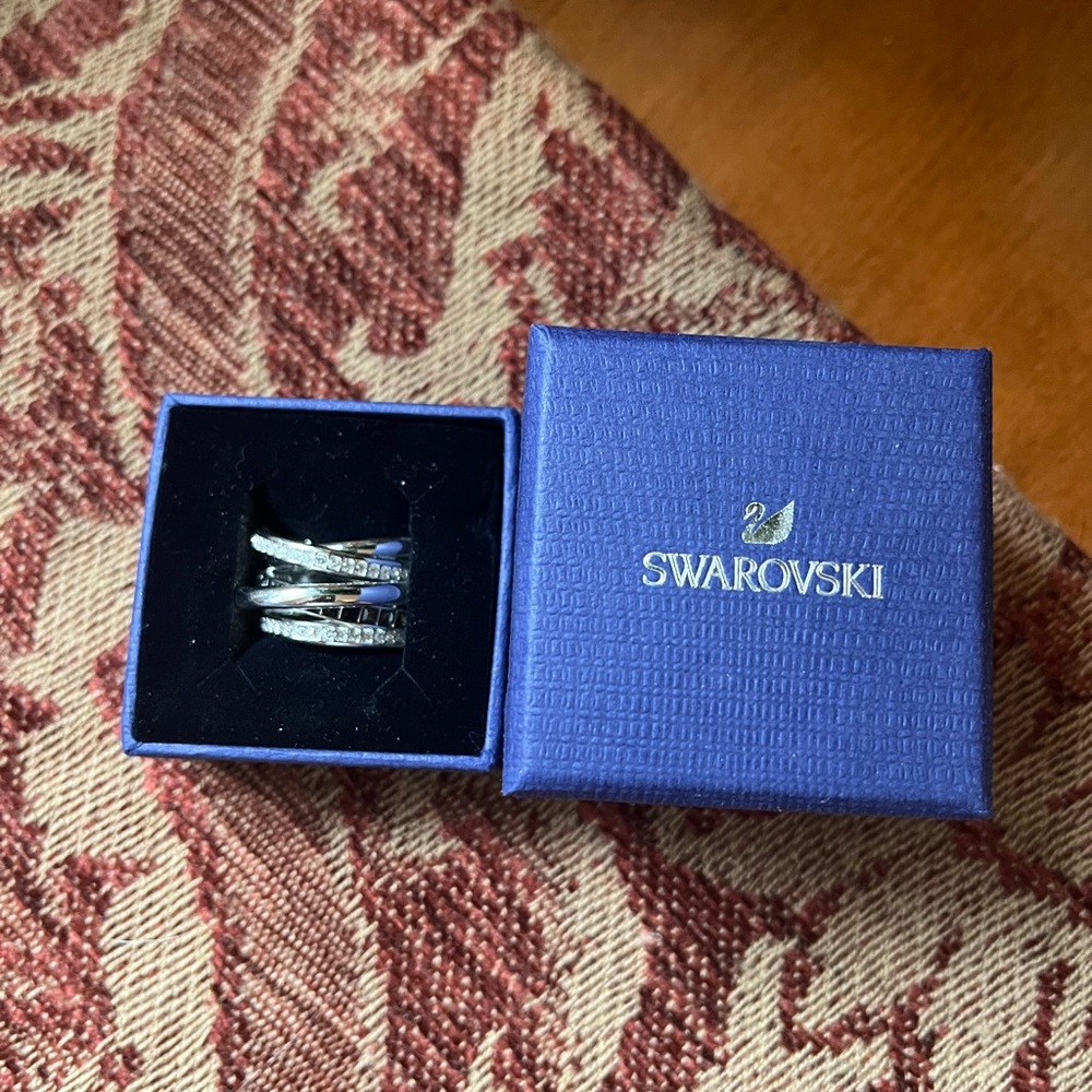 Swarovski Silver & Crystal Valentine Ring #5221438